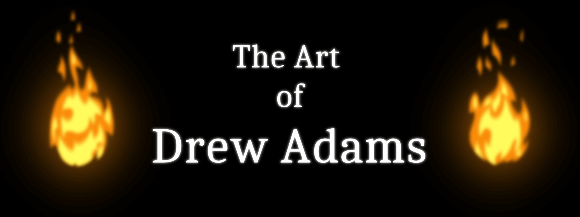 An animated title card animated by Drew Adams